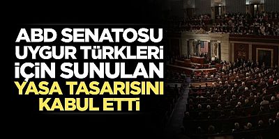 ABD SENATOSU UYGUR TÜRKLERİ İÇİN SUNULAN YASA TASARISINI KABUL ETTİ