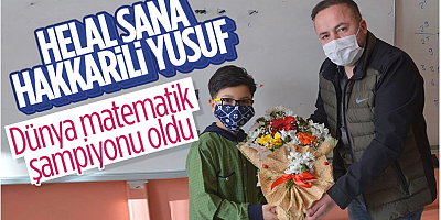 Hakkarili 8 yaşındaki Yusuf, matematikte dünya şampiyonu oldu