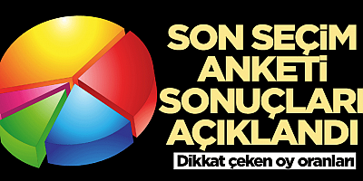 Son seçim anketi sonuçları açıklandı! İşte dikkat çeken oy oranları
