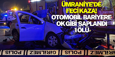 Ümraniye'de Feci Kaza: Otomobil Bariyerlere Saplandı, 1 Ölü, 1 Yaralı
