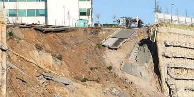 Ümraniye İnkılap Mahallesi’nde istinat duvarı çöktü